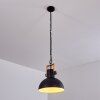 Chetco Lampadario a sospensione Legno chiaro, Nero, 1-Luce