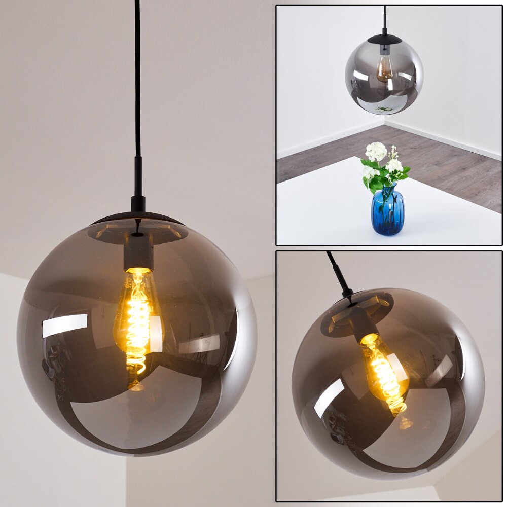 Agropoli Lampadario a sospensione Nerofumo, Nero, 1-Luce main product photo