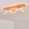 Barbengo Plafoniera Legno chiaro, Bianco, 4-Luci
