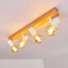 Barbengo Plafoniera Legno chiaro, Bianco, 4-Luci