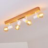 Barbengo Plafoniera Legno chiaro, Bianco, 4-Luci