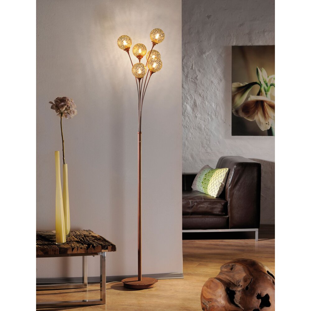 Paul Neuhaus GRETA Lampada da terra Ruggine, 6-Luci main product photo