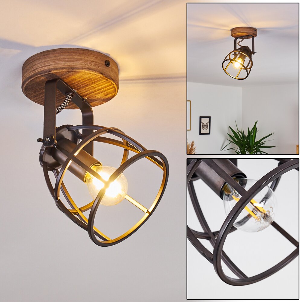 Haervej Plafoniera Legno scuro, Nero, 1-Luce main product photo