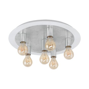 Eglo PASSANO Plafoniera Argento, Bianco, 6-Luci