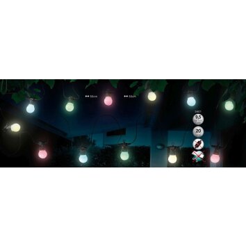 Globo NIRVANA Illuminazione esterna LED Nero, 20-Luci