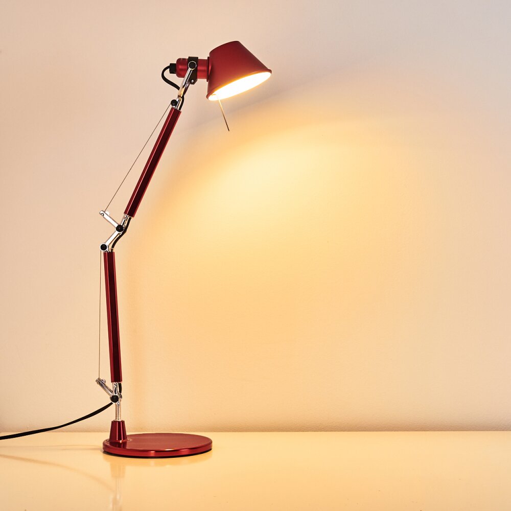 Artemide TOLOMEO MICRO Lampada da Tavolo Rosso, 1-Luce