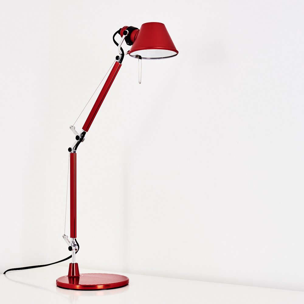 Artemide TOLOMEO MICRO Lampada da Tavolo Rosso, 1-Luce