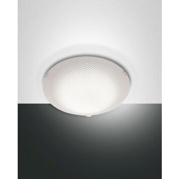 Fabas Luce Gera Plafoniera LED Bianco, 1-Luce