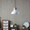 Brilliant Pullet Lampada a Sospensione Legno scuro, Bianco, 1-Luce