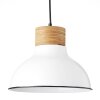 Brilliant Pullet Lampada a Sospensione Legno scuro, Bianco, 1-Luce