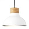 Brilliant Pullet Lampada a Sospensione Legno scuro, Bianco, 1-Luce