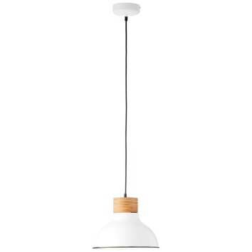 Brilliant Pullet Lampada a Sospensione Legno scuro, Bianco, 1-Luce