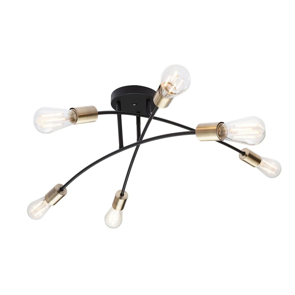 Globo BULB Plafoniera Nero, 6-Luci main product photo