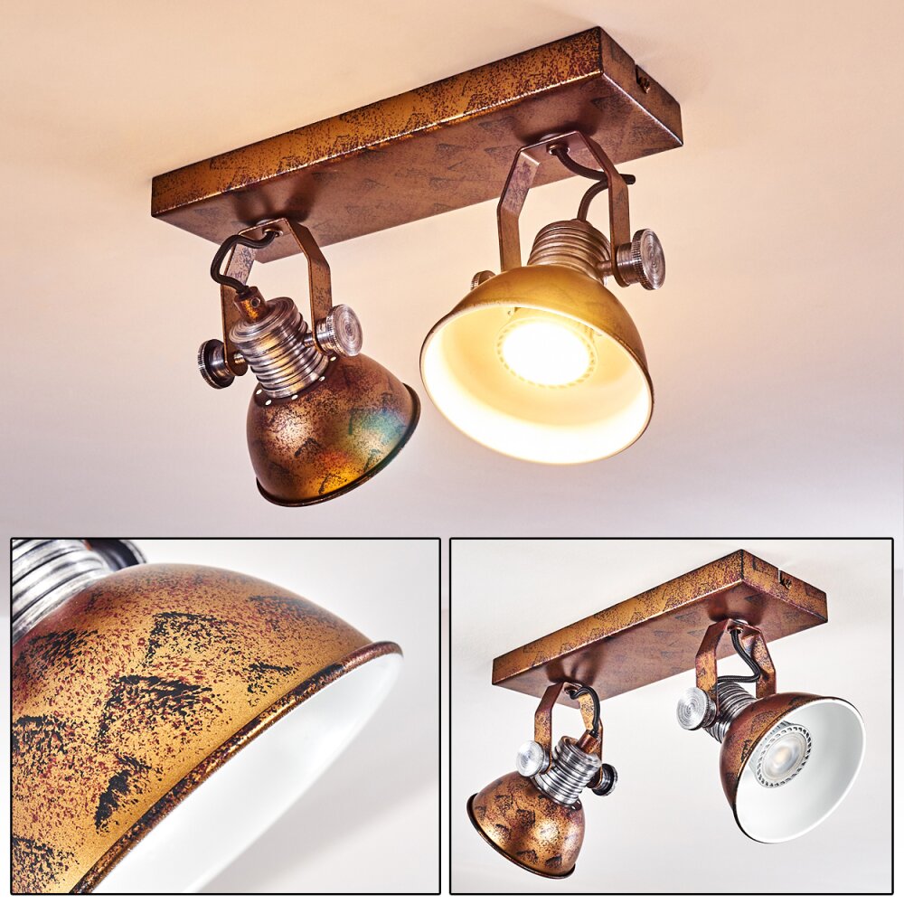 Gudo Plafoniera Marrone, Bronzo, 2-Luci main product photo