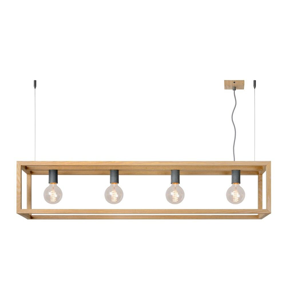 Lucide ORIS Lampadario a sospensione Legno scuro, 4-Luci main product photo