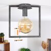 Guinan Plafoniera Grigio, Nero, 1-Luce