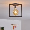 Guinan Plafoniera Grigio, Nero, 1-Luce