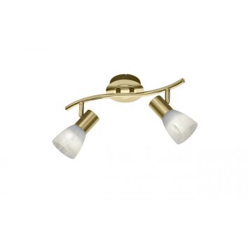 Trio LEVISTO Faretto da soffitto LED Ottone, 2-Luci