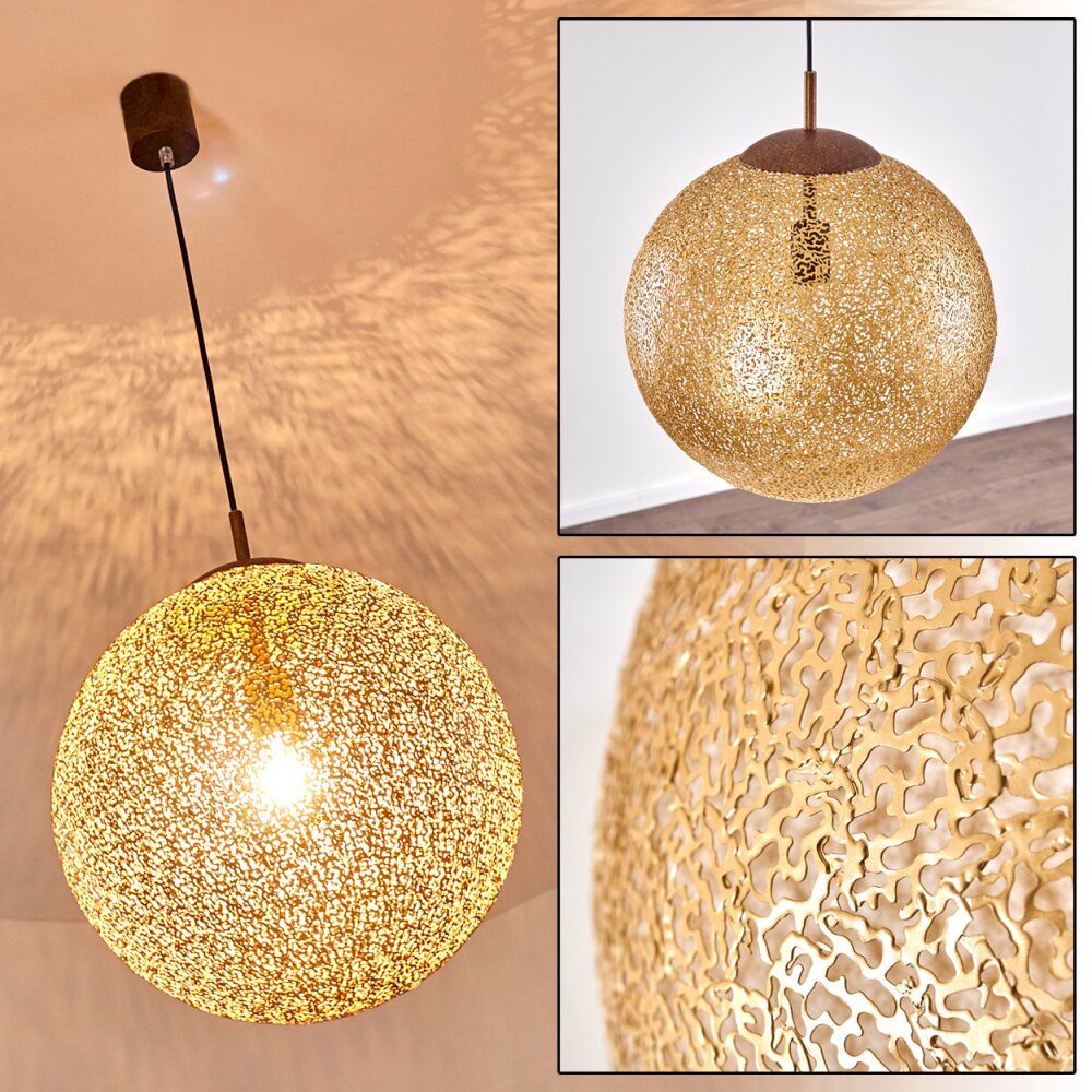 Vigra Lampadario a sospensione Marrone, Oro, 1-Luce main product photo