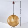 Vigra Lampadario a sospensione Marrone, Oro, 1-Luce