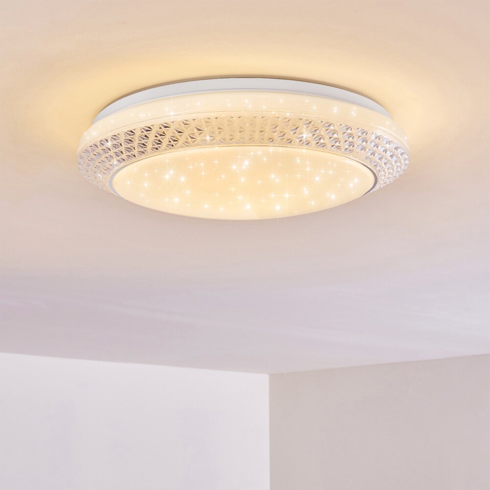 Burton Plafoniera LED Bianco, 1-Luce