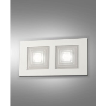 Fabas Luce Formia Applique LED Bianco, 2-Luci