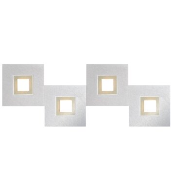 Grossmann KARREE Plafoniera LED Alluminio, Champagne, 4-Luci