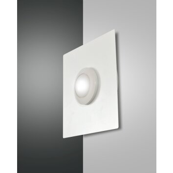 Fabas Luce Swan Applique LED Bianco, 1-Luce