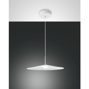 Fabas Luce Kasa Lampada a Sospensione LED Bianco, 1-Luce