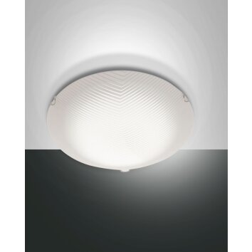 Fabas Luce Gera Plafoniera LED Bianco, 1-Luce