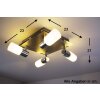 Trio 8214 Plafoniera LED Alluminio, Cromo, Acciaio inox, 4-Luci