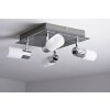 Trio 8214 Plafoniera LED Alluminio, Cromo, Acciaio inox, 4-Luci