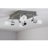 Trio 8214 Plafoniera LED Alluminio, Cromo, Acciaio inox, 4-Luci