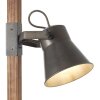 Lampada da terra Brilliant Plow Legno scuro, Nero, 2-Luci