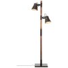 Lampada da terra Brilliant Plow Legno scuro, Nero, 2-Luci