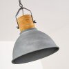 Kinzua Lampadario a sospensione Grigio, Legno chiaro, Effetto pietra, 1-Luce