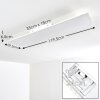 Antria Plafoniera LED Bianco, 1-Luce, Telecomando, Cambia colore