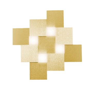 Grossmann CREO Plafoniera LED Ottone, 4-Luci