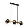 EGLO HORNWOOD Lampadario a sospensione Crema, Nero, 3-Luci