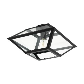 EGLO CASEFABRE Plafoniera Nero, 1-Luce