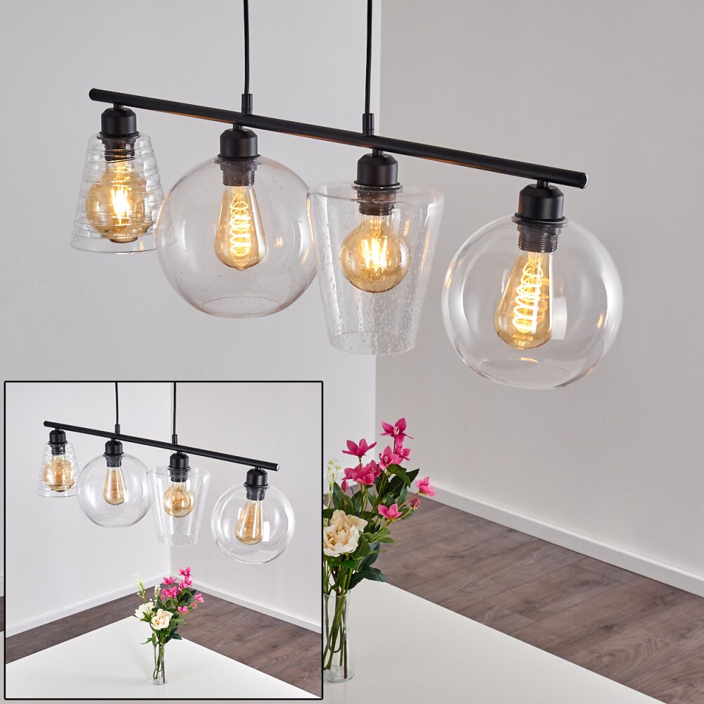 Baudette Lampada a Sospensione Nero, 4-Luci main product photo