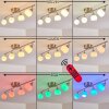 Motala Plafoniera LED Nichel opaco, 4-Luci, Telecomando, Cambia colore