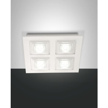 Fabas Luce Formia Plafoniera LED Bianco, 4-Luci