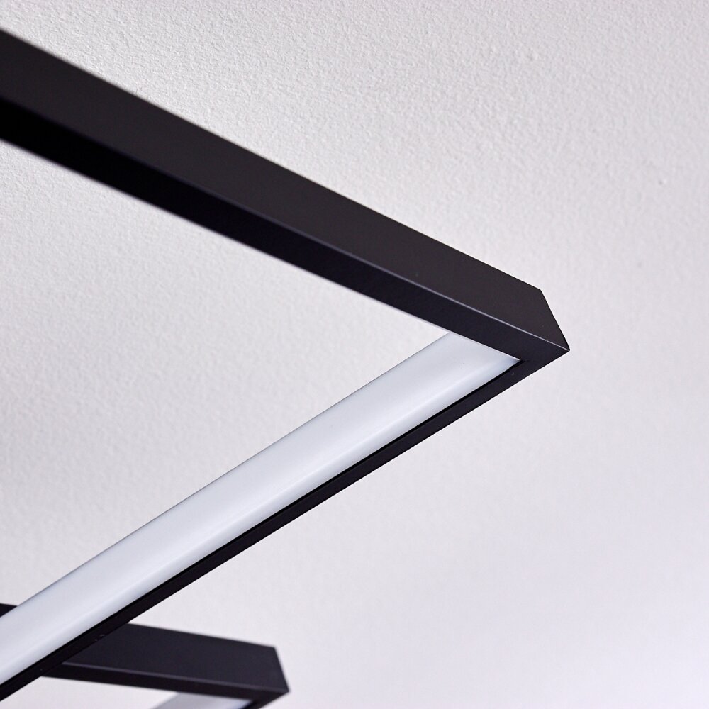 Ghana Plafoniera LED Nero, 1-Luce, Telecomando