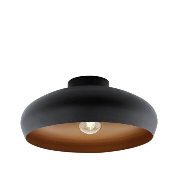 Eglo MOGANO Plafoniera Ramato, Nero, 1-Luce