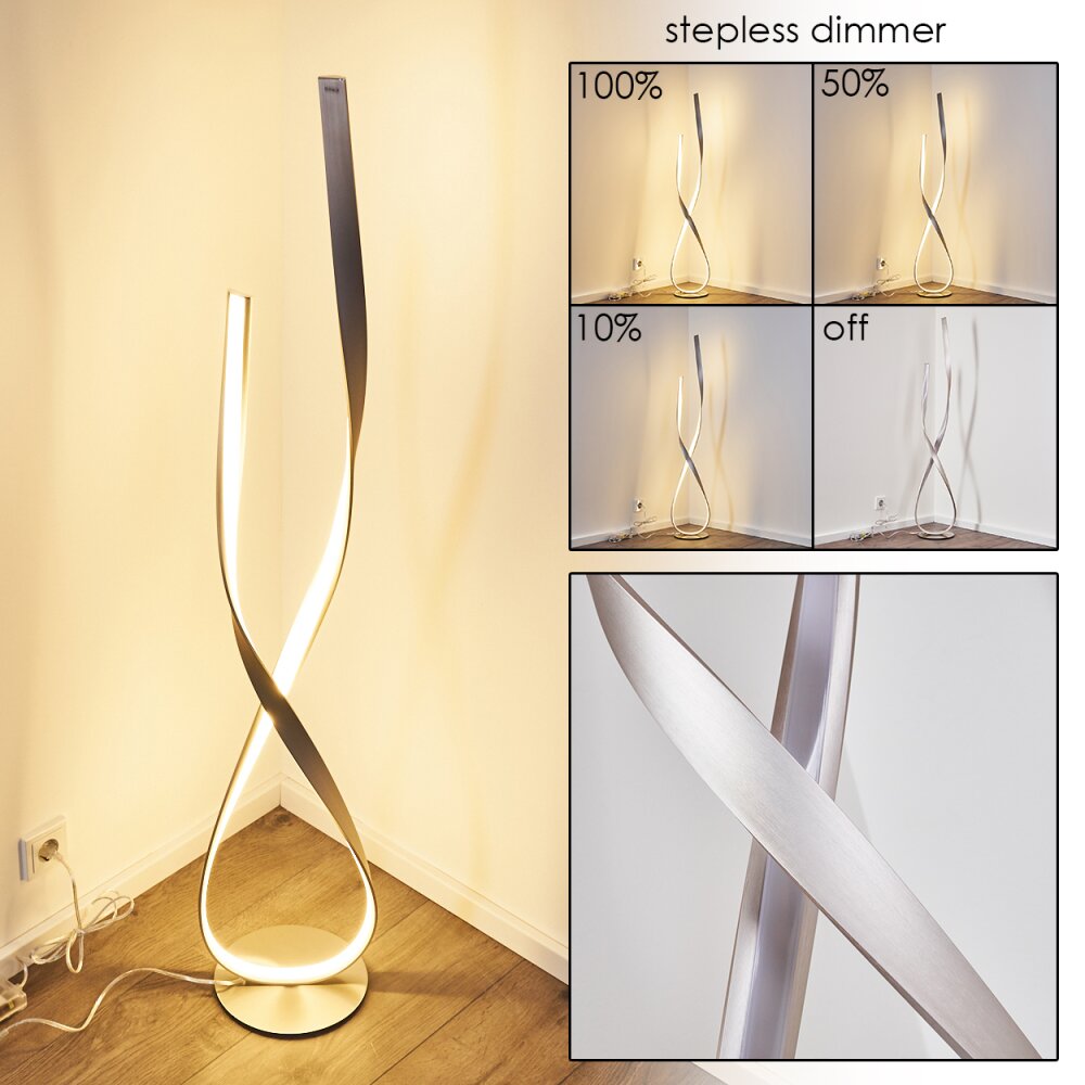 Lampada da terra Medle LED Nichel opaco, 1-Luce main product photo