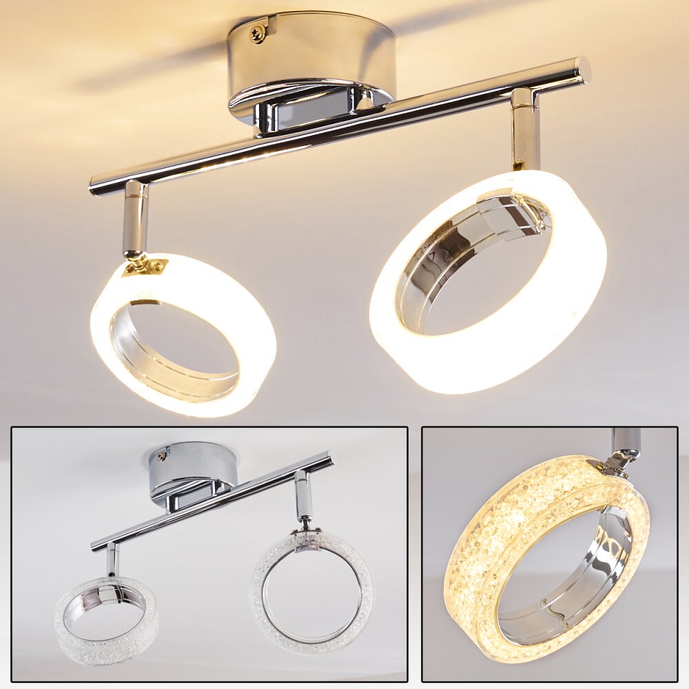 Soppana Plafoniera LED Cromo, 2-Luci main product photo