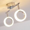 Soppana Plafoniera LED Cromo, 2-Luci