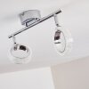 Soppana Plafoniera LED Cromo, 2-Luci