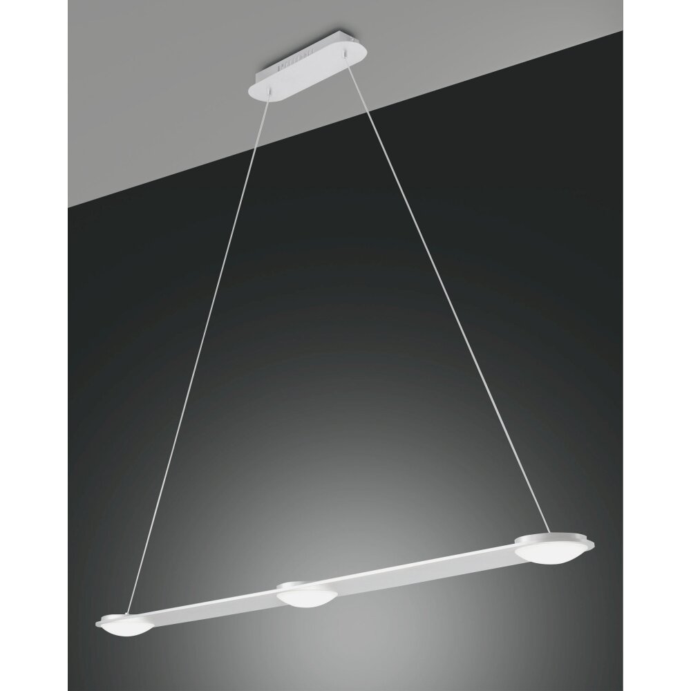 Fabas Luce Swan Lampada a Sospensione LED Bianco, 3-Luci main product photo